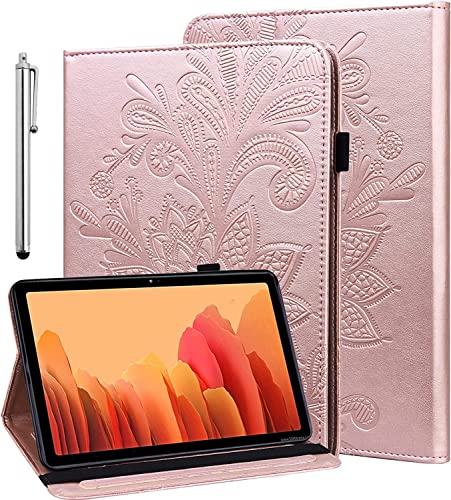 BOLELAW Hülle für Samsung Galaxy Tab A7 10,4 Zoll 2022/2020 mit Stylus, PU Leder Flip Ständer Brieftasche Stifthalter Tablet Schutzhülle für Galaxy Tab A7 (Roségold) von BOLELAW