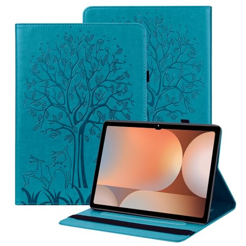 BOLELAW Hülle für Samsung Galaxy Tab A9 Plus 11" 2023 (SM-X210/X216) mit Stift und Stifthalter, Kartenschlitz Standfunktion Flip Fashion Schutzhülle für Samsung Tab A9 Plus Tablet Hülle, Blau von BOLELAW