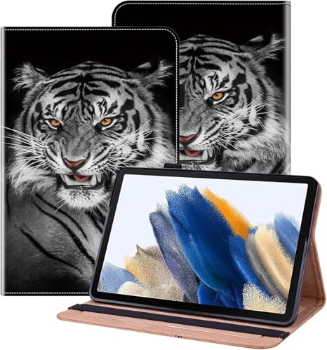 BOLELAW Hülle für Samsung Galaxy Tab S10 Plus 12.4 Zoll 2024 PU Leder Folio Case mit Stifthalter, Kartenschlitz, Standfunktion Klapphülle für Galaxy Tab S10 Plus Tablet Hülle, Tiger von BOLELAW