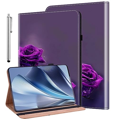 BOLELAW Hülle für Samsung Galaxy Tab S2 9.7 Zoll SM-T810/SM-T815 Flip Case mit Stifthalter, Folio Flip PU-Lederhülle Stilvolle Schutzhülle für Galaxy Tab S2 9.7 Tablet Hülle, Lila Rose von BOLELAW