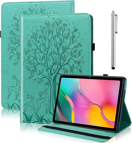 BOLELAW Hülle für Samsung Galaxy Tab S2 9.7 Zoll mit Stylus Stift, Folio Flip PU Leder Schutzhülle Tablet Tasche Standfunktion Galaxy Tab S2 T810 T815 (Grün) von BOLELAW