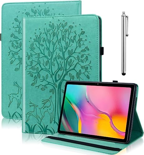 BOLELAW Hülle für Samsung Galaxy Tab S5e 10,5 Zoll SM-T720/T725 2019, PU Leder Schutzhülle Case mit Stylus Pen,Dokumentschlitze für Galaxy Tab S5e Tablette (Grün) von BOLELAW