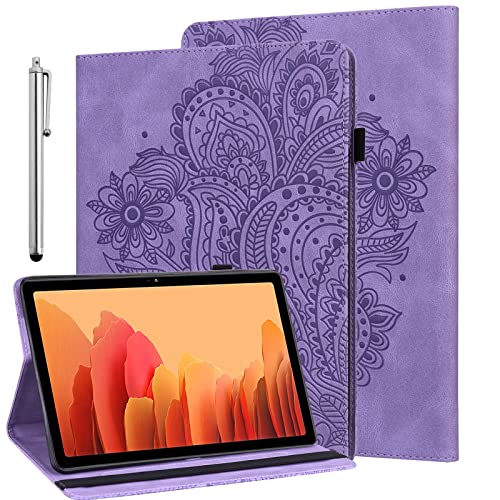 BOLELAW Hülle für Samsung Galaxy Tab S6 10,5 Zoll 2019 (SM-T860/SM-T865) mit Stift, PU Leder Flip Tasche Brieftasche Stifthalter Tablet Schutzhülle, Lila von BOLELAW