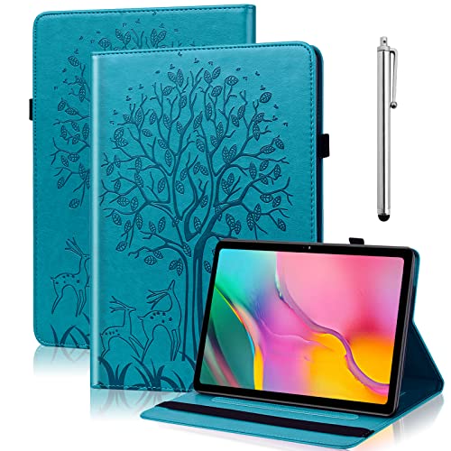 BOLELAW Hülle für Samsung Galaxy Tab S8 / Tab S7 11 Zoll mit Stift und Stifthalter, Kartenschlitz Standfunktion Flip Fashion Schutzhülle für Samsung Galaxy Tab S7 Tablet Hülle, Blau von BOLELAW