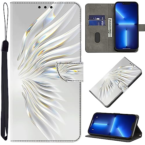 BOLELAW Hülle für Xiaomi Redmi Note 12 4G mit [Magnetverschluss] [Flip-Funktion] [Kartenfächern] Flip Case Leder Redmi Note 12 4G Schutzhülle Stylische Klapphülle, Kristall-Flügel von BOLELAW