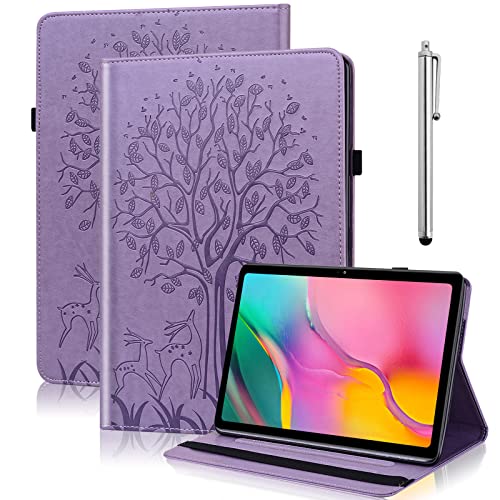 BOLELAW Hülle für iPad 2022 10.9 Zoll 10. Generation Case mit Stift und Stifthalter, Kartenschlitz Standfunktion Flip Fashion Schutzhülle für iPad 10th Gen Tablet Hülle, Lila von BOLELAW