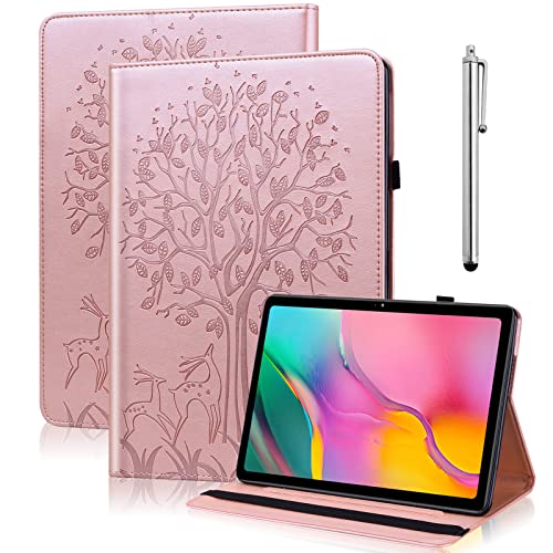 BOLELAW Hülle für iPad (A16) 11 Generation 11 Zoll 2025, iPad 10 Generation 10.9 Zoll 2022 PU Leder Folio Flip Case mit Stifthalter Stand Kartenschlitz Tablet Hülle, Rosa von BOLELAW