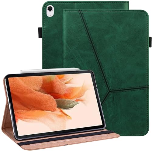 BOLELAW Hülle für iPad Air 13 Zoll (M3/M2 2025/2024) PU Leder Folio Flip Case mit Kartenschlitz Standfunktion Tablet Hülle für iPad Air 13, Grün von BOLELAW