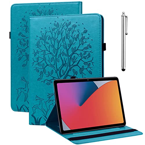 BOLELAW Hülle für iPad Air 3 2019 10.5 Zoll mit Auto Schlaf/Wach Funktion PU Ledertasche Schutzhülle Smart Cover mit Stylus Pen,Dokumentschlitze, für iPad 10,5"/10,2" 2019 (Blau) von BOLELAW