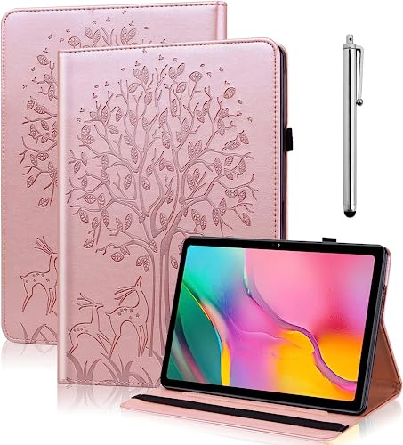 BOLELAW Hülle für iPad Mini 5 (2019 Modell 5. Generation) 7.9 Zoll mit Stift und Stifthalter, Kartenschlitz Standfunktion Flip Fashion Schutzhülle für iPad Mini 5. 4. 3. 2. Generation, Rosa von BOLELAW