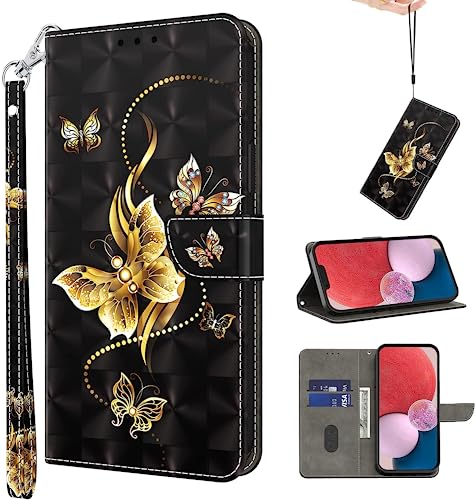 BOLELAW Hülle für iPhone 13 Pro Handyhülle, Kartensteckplatz Magnetverschluss Flip PU Leder Bemalte Muster Schutzhülle für iPhone 13 Pro, Goldener Kronenfalter BOLELAW Hülle für iPhone 13 Pro Handyhülle, Kartensteckplatz Magnetverschluss Flip PU Leder Bemalte Muster Schutzhülle für iPhone 13 Pro, Goldener Kronenfalter von BOLELAW