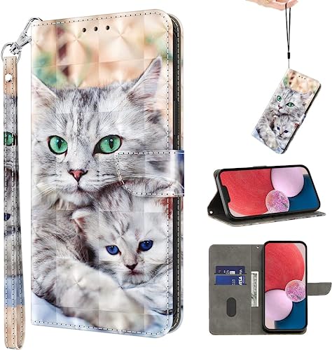 BOLELAW Hülle für iPhone 13 Pro Handyhülle, Kartensteckplatz Magnetverschluss Flip PU Leder Bemalte Muster Schutzhülle für iPhone 13 Pro, Zwei liebevolle Katzen BOLELAW Hülle für iPhone 13 Pro Handyhülle, Kartensteckplatz Magnetverschluss Flip PU Leder Bemalte Muster Schutzhülle für iPhone 13 Pro, Zwei liebevolle Katzen von BOLELAW