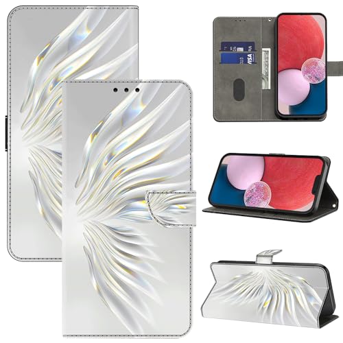 BOLELAW Hülle für iPhone 16 Plus mit [Magnetverschluss] [Stehfunktion] [Kartenfächern] Flip Case Leder iPhone 16 Plus Schutzhülle Stylische Klapphülle, Kristall-Flügel von BOLELAW