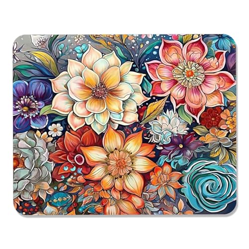 BOLELAW Mauspads 320 x 270 mm Gaming Mousepad mit Strapazierfähiger Naht und Rutschfester Gummibasis für Büro Arbeit Gaming Computer Studium Laptop, Ölgemälde-Blumen BOLELAW Mauspads 320 x 270 mm Gaming Mousepad mit Strapazierfähiger Naht und Rutschfester Gummibasis für Büro Arbeit Gaming Computer Studium Laptop, Ölgemälde-Blumen von BOLELAW
