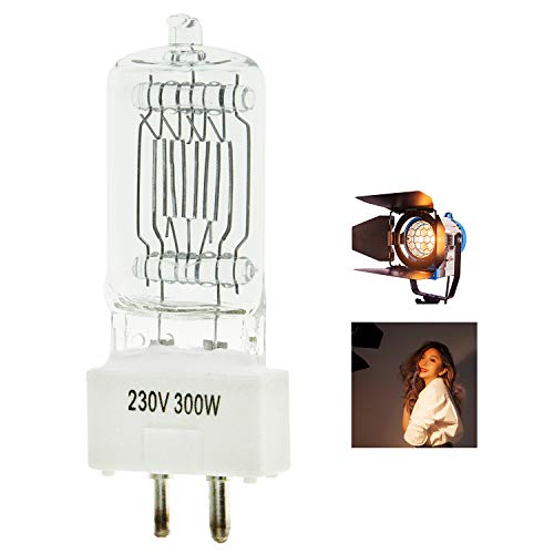 BOLLUMA 1 Stück Fotostudio Video Fresnel, Halogenlampe, 300 W, Mandarine, Dauerbeleuchtung, Wolfram, 3200 K, 230 V, GY9,5, für Filme, Werbung, Nachrichten, Produktfotografie BOLLUMA 1 Stück Fotostudio Video Fresnel, Halogenlampe, 300 W, Mandarine, Dauerbeleuchtung, Wolfram, 3200 K, 230 V, GY9,5, für Filme, Werbung, Nachrichten, Produktfotografie von BOLLUMA