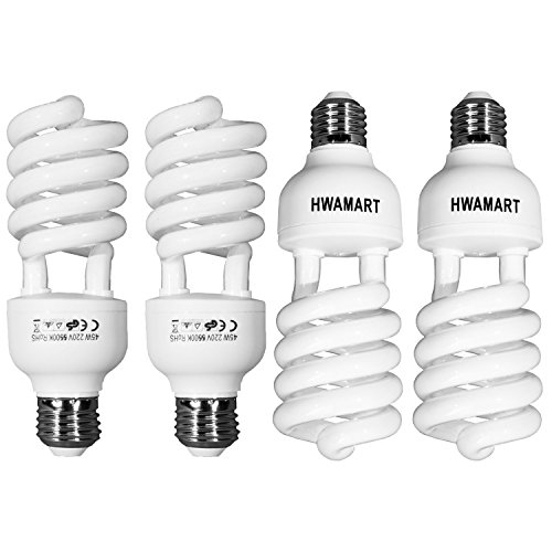 BOLLUMA 4 x Fotolampe E27 45W 220V 5500K Tageslicht Spirallampe, Energiesparlampe E27 Birne für Fotostudio Studiobeleuchtung Videobeleuchtung BOLLUMA 4 x Fotolampe E27 45W 220V 5500K Tageslicht Spirallampe, Energiesparlampe E27 Birne für Fotostudio Studiobeleuchtung Videobeleuchtung von BOLLUMA