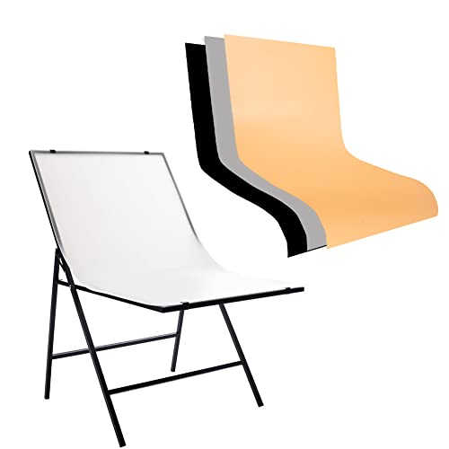 BOLLUMA Fotografie Aufnahmetisch mit 3 PVC Hintergründen, 60 x 100 cm, Stillleben Shooting Hintergrundständer, leicht zu reinigen, faltbar und tragbar für E-Commerce Produktfoto und Produktdisplay BOLLUMA Fotografie Aufnahmetisch mit 3 PVC Hintergründen, 60 x 100 cm, Stillleben Shooting Hintergrundständer, leicht zu reinigen, faltbar und tragbar für E-Commerce Produktfoto und Produktdisplay von BOLLUMA