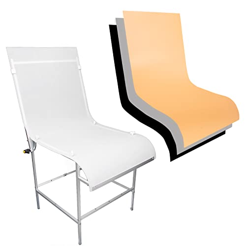 BOLLUMA Fotografie Aufnahmetisch mit 3 PVC Hintergründen, 60 x 130 cm, Stillleben, leicht zu reinigen, faltbar und tragbar für E-Commerce Produktfoto und Produktdisplay BOLLUMA Fotografie Aufnahmetisch mit 3 PVC Hintergründen, 60 x 130 cm, Stillleben, leicht zu reinigen, faltbar und tragbar für E-Commerce Produktfoto und Produktdisplay von BOLLUMA