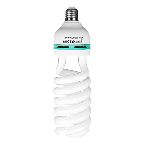 BOLLUMA Fotolampe, 50W = 135W 5500K CFL Tageslichtlampe mit E27 Sockel für Studiobeleuchtung Videobeleuchtung, Fotografie, Softbox von BOLLUMA