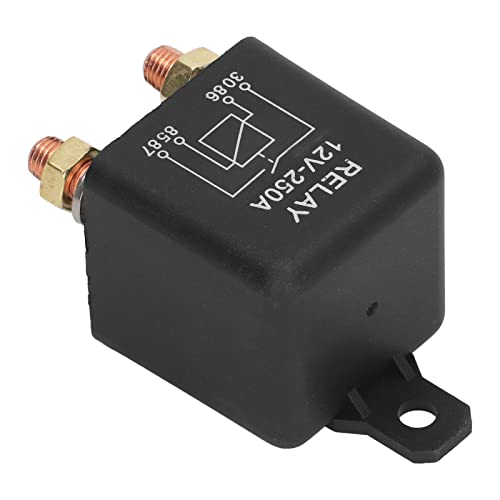 BOLORAMO Auto-Startrelais, 250 A, 12 V, Auto-Starter-Relaisschalter, Edelstahl, normalerweise offener Kontakt, 4-polig, hohe Startleistung für ATV von BOLORAMO