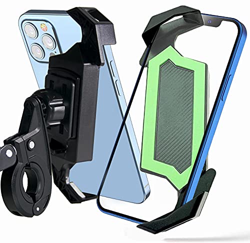 BOLTHO One-Key Lockout Fahrrad Handyhalterung, Universal Fahrrad & Motorrad Halterung für 4,7-6,8-Zoll-Smartphones, 360 Drehen Anti-Shaking-Funktion BOLTHO One-Key Lockout Fahrrad Handyhalterung, Universal Fahrrad & Motorrad Halterung für 4,7-6,8-Zoll-Smartphones, 360 Drehen Anti-Shaking-Funktion von BOLTHO