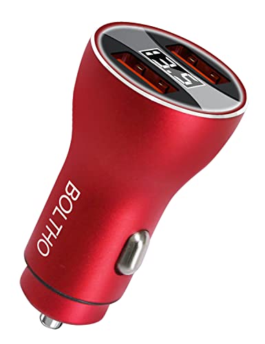 Dual QC3.0 Car Charger (36W) Ladegerät, BOLTHO Zigarettenanzünder USB Adapter, Alle Metall Autoladegerät mit LED Digital Voltmeter, 12V/24V Schnellladung KFZ Ladegerät Dual QC3.0 Car Charger (36W) Ladegerät, BOLTHO Zigarettenanzünder USB Adapter, Alle Metall Autoladegerät mit LED Digital Voltmeter, 12V/24V Schnellladung KFZ Ladegerät von BOLTHO