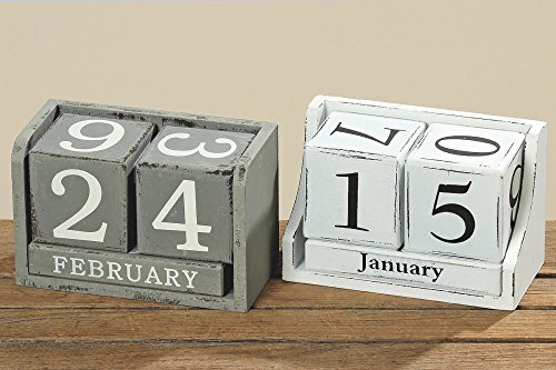 Kalender aus Würfel Dauerkalender Holz MDF farblich sortiert grau oder weiss im Retro Used Look Kalender aus Würfel Dauerkalender Holz MDF farblich sortiert grau oder weiss im Retro Used Look von BOLTZE