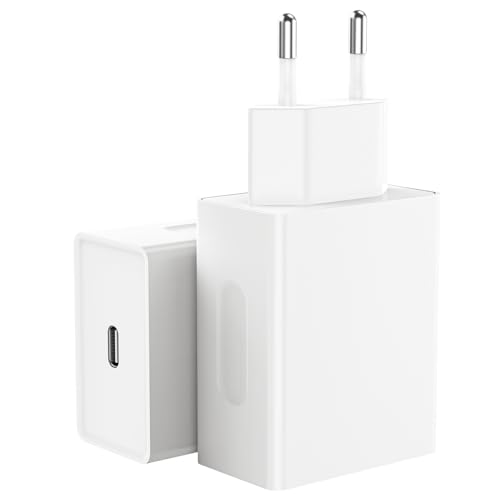 iPhone Ladegerät, 20W USB C Ladegerät für iPhone 16, 16ProMax, 16Pro, 15, 15Pro, 15ProMax, 14 Pro MAX, 13, 12, 11, SE, iPad, Galaxy, Pixel, 20W USB C Stecker Ladestecker Schnellladegerät (2 Pack) von BOLUX-JS