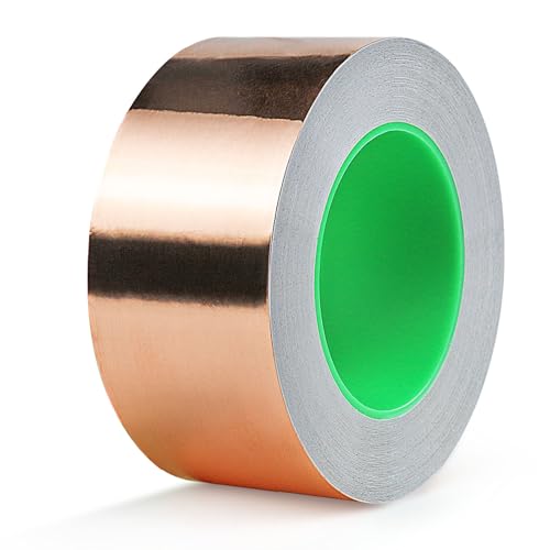 BOMEI PACK Leitfähig Kupferfolienband, 50mm x 20m Kupferband, Selbstklebend Leitende Kupferband für Gitarre, Erdung und Elektro Reparatur, Löten, Basteln BOMEI PACK Leitfähig Kupferfolienband, 50mm x 20m Kupferband, Selbstklebend Leitende Kupferband für Gitarre, Erdung und Elektro Reparatur, Löten, Basteln von BOMEI PACK