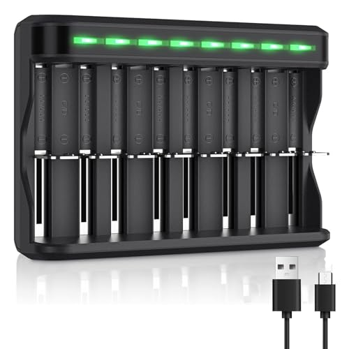 Akku Ladegerät Universal, BONAI Batterieladegerät LED USB Intelligent Battery Charger Schnell Smart Akkuladegerät für AA AAA C D NI-MH/NI-CD Wiederaufladbare Batterien Akku Ladegerät Universal, BONAI Batterieladegerät LED USB Intelligent Battery Charger Schnell Smart Akkuladegerät für AA AAA C D NI-MH/NI-CD Wiederaufladbare Batterien von BONAI