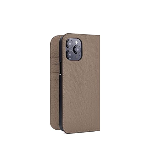 BONAVENTURA Noblessa Diary Smartphone Lederhülle geeignet für iPhone 14 Pro Max aus Deutschem Premium Leder, braun von BONAVENTURA