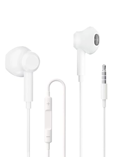 3,5 mm In-Ear-Kopfhörer Mikrofon und Lautstärkeregler Langlebiges Mikrofon Dicker Bass Kopfhörer für iPhone, iPad, Samsung, PCs, Laptops, PCs von BONBELONG