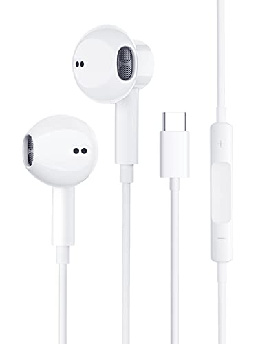 USB C Kopfhörer, Type C Kopfhörer Kabelgebundenes Mikrofon In-Ear Kopfhörer Kompatibel mit Samsung S20 S21 S23 S22 iPads Pro 2020 2021 2022 Pixel 7 Huaweis (578-1) von BONBELONG