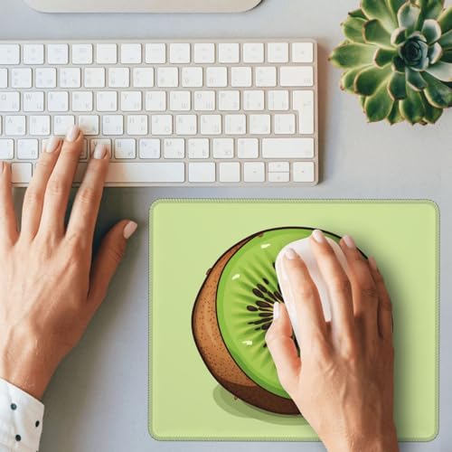 BONDIJ Gaming-Mauspad, halber Kiwi-Druck, rechteckig, rutschfeste Gummiunterseite, Mauspads mit langlebigen genähten Kanten, für Computer, Laptop, Büro, Dekor BONDIJ Gaming-Mauspad, halber Kiwi-Druck, rechteckig, rutschfeste Gummiunterseite, Mauspads mit langlebigen genähten Kanten, für Computer, Laptop, Büro, Dekor von BONDIJ