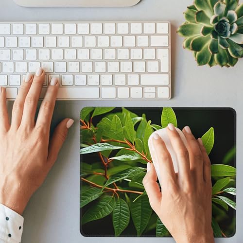 BONDIJ Gaming-Mauspad mit kleinen Blättern, rechteckig, rutschfeste Gummiunterseite, Mauspads mit langlebigen genähten Kanten, für Computer, Laptop, Büro, Dekor BONDIJ Gaming-Mauspad mit kleinen Blättern, rechteckig, rutschfeste Gummiunterseite, Mauspads mit langlebigen genähten Kanten, für Computer, Laptop, Büro, Dekor von BONDIJ