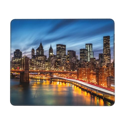 BONDIJ Mauspad New York City Landschaft Druck Rutschfest Gummi Rechteck Mauspad Wasserdicht Mousepads für Büro Zuhause Gaming BONDIJ Mauspad New York City Landschaft Druck Rutschfest Gummi Rechteck Mauspad Wasserdicht Mousepads für Büro Zuhause Gaming von BONDIJ