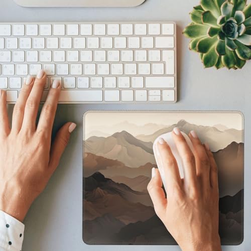 Gaming-Mauspad mit rauchigen Bergen, rechteckig, rutschfeste Gummiunterseite, Mauspads mit langlebigen genähten Kanten für Computer, Laptop, Büro, Dekor Gaming-Mauspad mit rauchigen Bergen, rechteckig, rutschfeste Gummiunterseite, Mauspads mit langlebigen genähten Kanten für Computer, Laptop, Büro, Dekor von BONDIJ