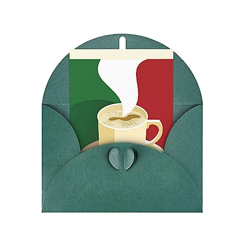Kaffee-Grußkarten mit italienischer Flagge, einzigartige Umschläge für DIY-Karten, Hochzeit, Geburtstag, Einladungen von BONDIJ