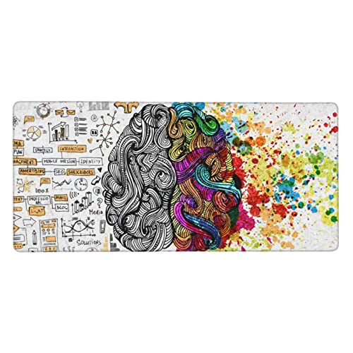 Linkes und rechtes Gehirn Vorteil Erweitertes Mauspad Lange Gaming-Matte 90 x 39 cm Computer-Tastatur Schreibtischunterlage rutschfeste Gummiunterseite Schreibtischunterlage für Arbeit, Spiel, Büro, Linkes und rechtes Gehirn Vorteil Erweitertes Mauspad Lange Gaming-Matte 90 x 39 cm Computer-Tastatur Schreibtischunterlage rutschfeste Gummiunterseite Schreibtischunterlage für Arbeit, Spiel, Büro, von BONDIJ