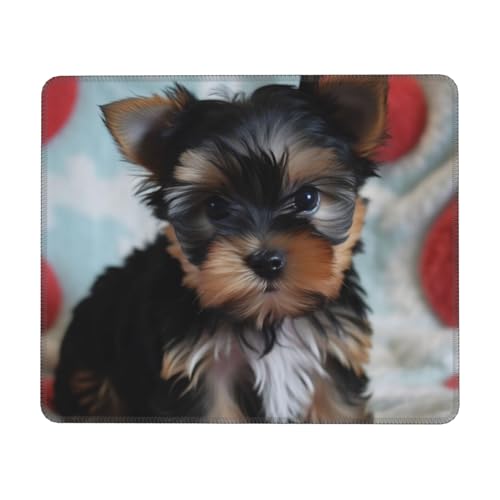Mauspad mit Yorkie-Welpen-Aufdruck, wasserdicht, Gaming-Mauspads mit rutschfester Gummiunterseite, Computer-Mauspad, personalisiertes Mauspad für Schreibtischunterlage Mauspad mit Yorkie-Welpen-Aufdruck, wasserdicht, Gaming-Mauspads mit rutschfester Gummiunterseite, Computer-Mauspad, personalisiertes Mauspad für Schreibtischunterlage von BONDIJ
