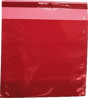 Bong 67831 Folien Tasche/CD, 16.5 x 16.5 cm, 100 Pack, transparent/rot von BONG