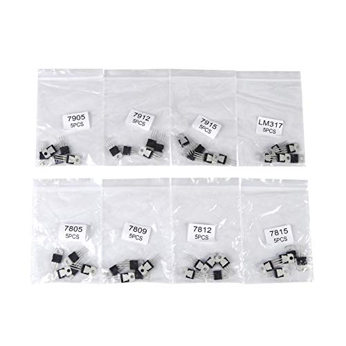 40pcs 8 Typen 7805 7809 7812 7815 7905 7912 7915 LM317 TO-220 Transistor-Sortiment-Kit Set, LM317-Spannungsregler-Transistoren, Transistoren für Verstärkerkreise 40pcs 8 Typen 7805 7809 7812 7815 7905 7912 7915 LM317 TO-220 Transistor-Sortiment-Kit Set, LM317-Spannungsregler-Transistoren, Transistoren für Verstärkerkreise von BONKZEBU