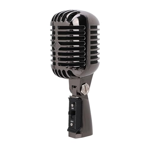 BONKZEBU Klassisches Retro Dynamic Vocal -Mikrofon, Herzförmiger Pickup -Modus Vintage Retro Old School Mikrofon, Einstellbare Klammer für das Gesang, für Live Performance Recording BONKZEBU Klassisches Retro Dynamic Vocal -Mikrofon, Herzförmiger Pickup -Modus Vintage Retro Old School Mikrofon, Einstellbare Klammer für das Gesang, für Live Performance Recording von BONKZEBU