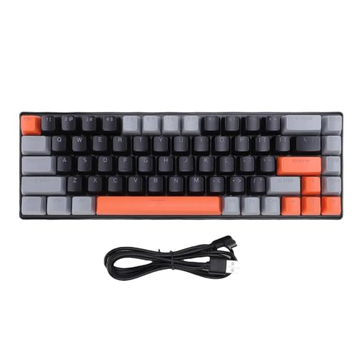 BONKZEBU Mechanische Gaming -Tastatur, Coole RGB -Hintergrundbeleuchtung Mechanische Gaming -Tastatur 60 Prozent, Tragbares Kompaktes Layout Verkabelt, für PC Laptop Computer (Orange grau BONKZEBU Mechanische Gaming -Tastatur, Coole RGB -Hintergrundbeleuchtung Mechanische Gaming -Tastatur 60 Prozent, Tragbares Kompaktes Layout Verkabelt, für PC Laptop Computer (Orange grau von BONKZEBU