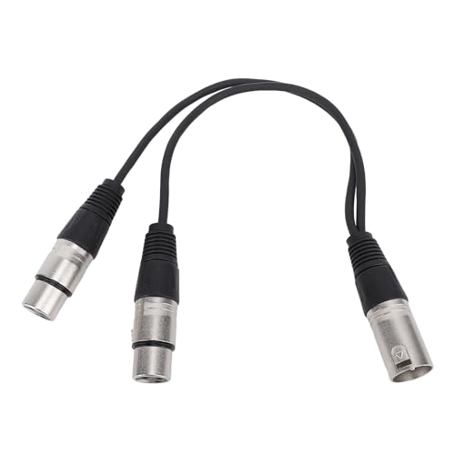BONKZEBU XLR Y -Splitterkabel, Doppelte Abschirmung Dual Weiblicher XLR zu Männlichem Y -Kabel, Ausgewogenes Anschluss -Splittermikrofon, für die Haltbarkeit, PVC OFC (1 Stück) von BONKZEBU