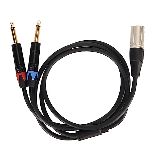 Dual 1 4 Zoll zu XLR Männlich y Splitterkabel, Clear Sound Sign Cable Matters Dual 1/4 Zoll zu XLR Stereo, kein Aktuelles Mann, für Mikrofone -Mixer (2m) von BONKZEBU