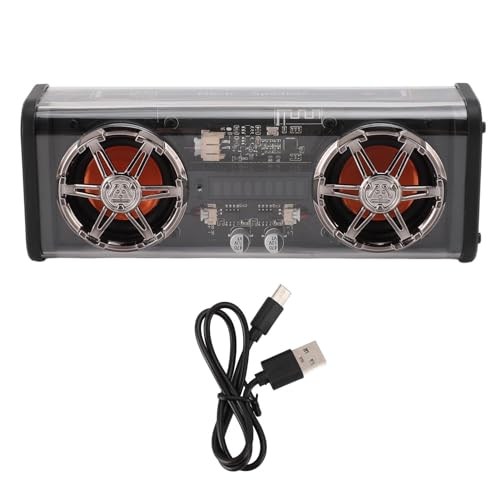 Tragbare Drahtlose Lautsprecher, Starker Bass -Sound Tragbarer Lautsprecher, Stabiler und Schneller Soundgetriebe Tragbarer Lautsprecher für Home Party Travel (Schwarz) von BONKZEBU