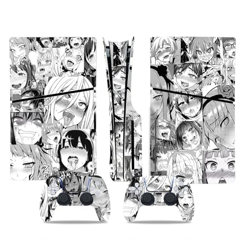BONOOL Blasenfrei Für PS5 Slim Skin Disc Edition & Für PS5 Slim Skin Digital Edition Konsole Und Controller Vinyl Cover Skins Wraps Kratzfest Kompatibel 27470 Kratzfest (Size : Disc Version) von BONOOL