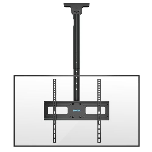 BONTEC TV-Halterung Neigbar und Schwenkbar, 6-Fache Höhenverstellbar für 26-65 Zoll TV Decke, bis zu 45kg, max.VESA 400x400mm von BONTEC