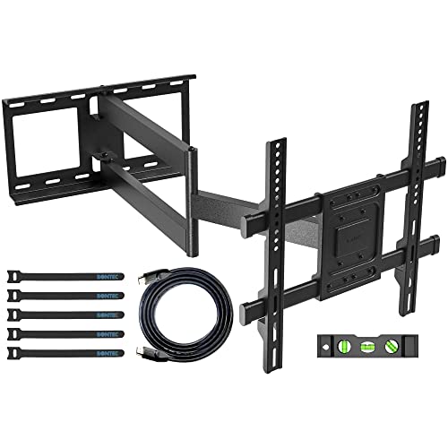 BONTEC TV Wandhalterung mit Extra Langem Gelenkarm 850mm für 32-70 Zoll LCD/LED/OLED Flachbildschirme bis 60 kg, Neigbar, Schwenk- und Drehbar, TV-Wandhalterung, Max. VESA 400 x 400 mm von BONTEC